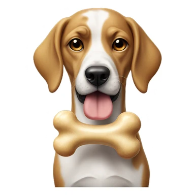 Gangster  dog with bone in mouth sticker