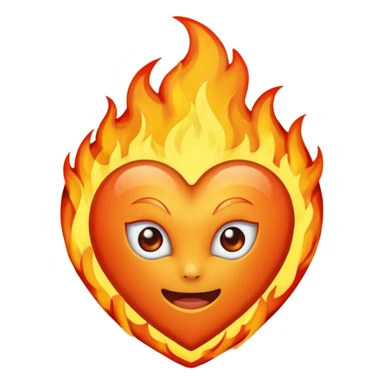 fireheart with letter A sticker