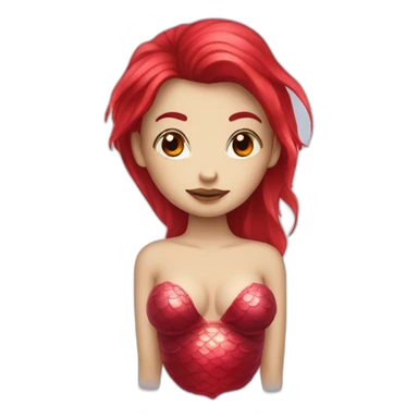 mermaid with red eyes sticker