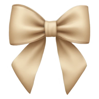 Beige bow sticker