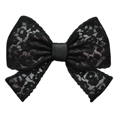 black lace bow sticker