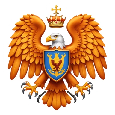 orange eagle coat of arms sticker