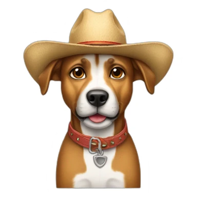 Perro con un sombrero de vaquero sticker