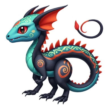 Colorful Exotic Meloetta-Salandit-Darkra-Stitch-Fakémon-creature-hybrid sticker