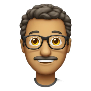 a man with very very very big glasses sticker