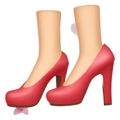 A pair of heels surrounded by small hearts, perfect for a sweet and affectionate touch.
 sticker
