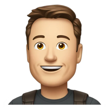 elon musk waving sticker