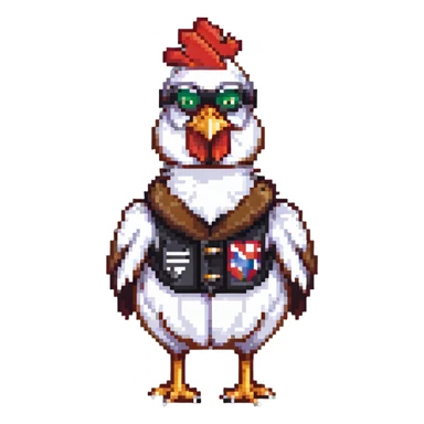 chicken jockey sticker