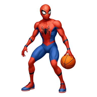 Spider-Man with a football and a basketball sticker