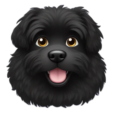 black furry dog sticker