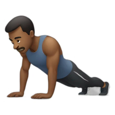 Man doing pushups sticker