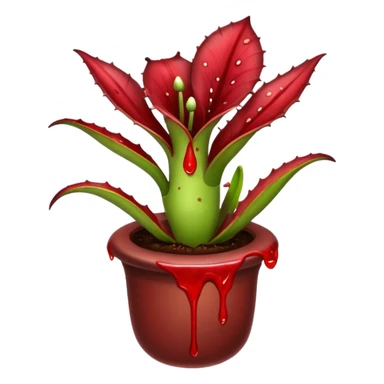  planta carnivora con sangre sticker