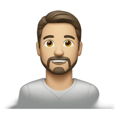 brunette white man with a goatee sticker