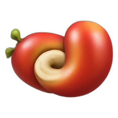 cashew fruit red sticker