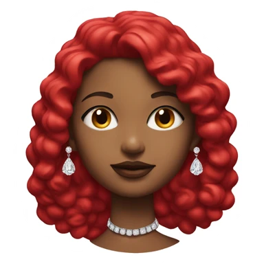 High jewellery red girl sticker