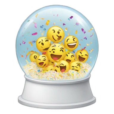 Confetti party snowglobe sticker