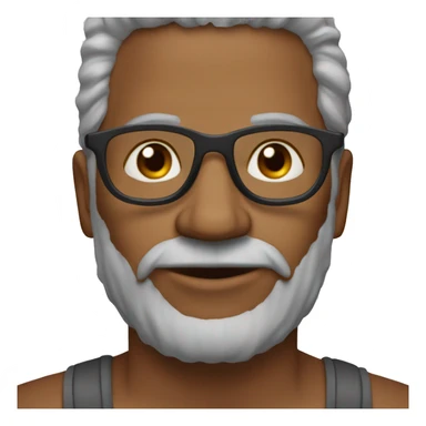 careca de óculos na faixa de 35 anos fazendo joia sticker