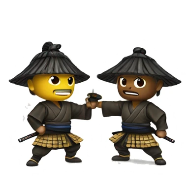 Two samurai’s fighting  sticker