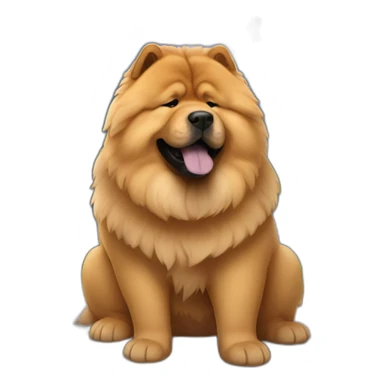 chow-chow with montains sticker