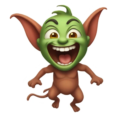 Laughing imp sticker