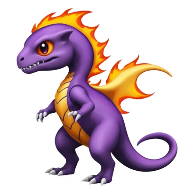 Shiny Duskull-Salandit-Charmeleon-Fakémon-hybrid-creature (full body)  sticker