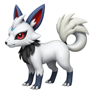 Garurumon-Meloetta-Zangoose-Absol-fusion-hybrid-creature (full body) sticker