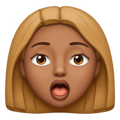 Mouth open eyes closed with a gap sticker