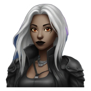 Cyberpunk vampire female sticker