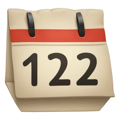 a 12 day calender with the number '12' on it sticker