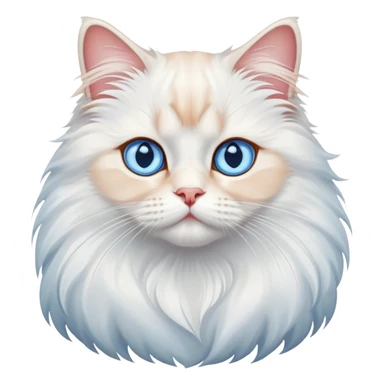 Persian white red point cat with blue eyes sticker
