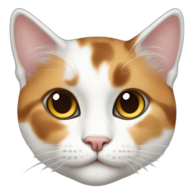 calico cat mostly white sticker