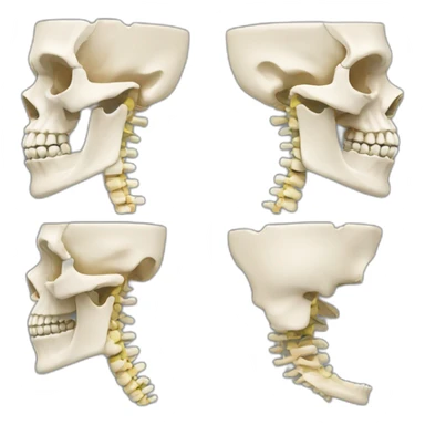 Coluna vertebral vista de perfil e colorida sticker