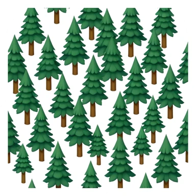 medieval isometric pine trees sticker
