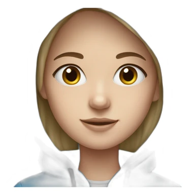 White skin girl in Blue hoodie sticker