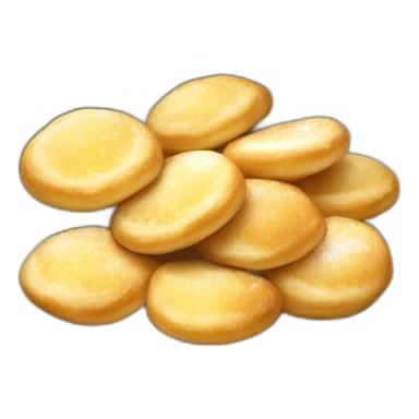 plate of dutch poffertjes with butter sticker