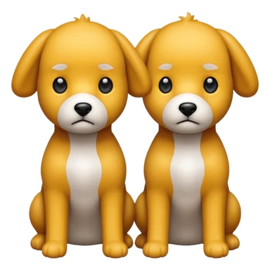 Dos caniches,uno blanco y el otro negro sticker