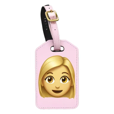 Light pink and gold luggage tag sticker