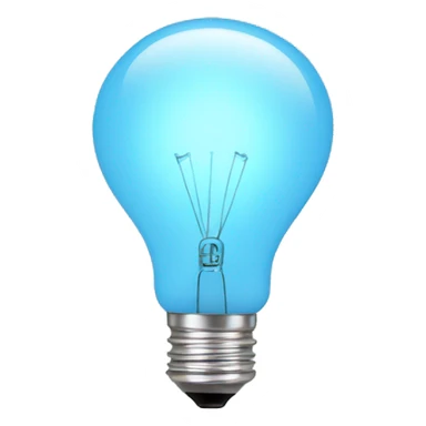 pastel blue light bulb sticker