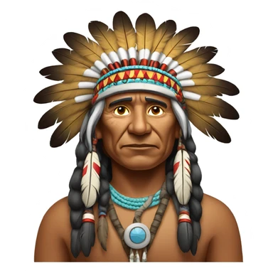 American Indian chief sticker