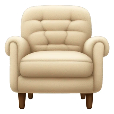 beige sherpa chair sticker