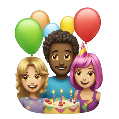 birthday party sticker