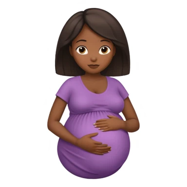 pregnant black woman hands on belly sticker