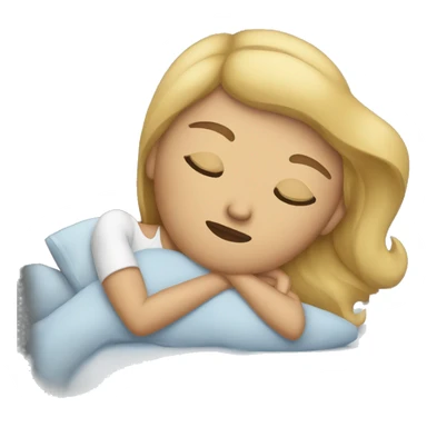 woman sleeping with z z z sticker