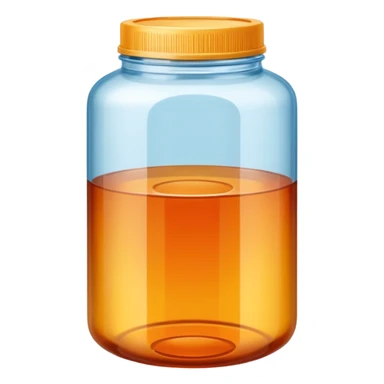 Amber laundry detergent jar sticker
