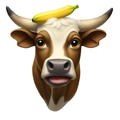 A bull who is a banana sticker
