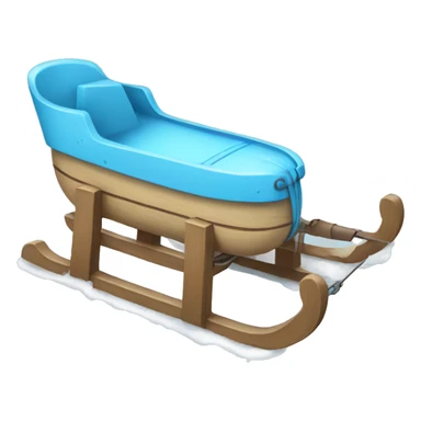 sled with light blue decorations sticker