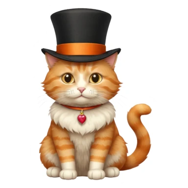 cat wearing a tophat sticker