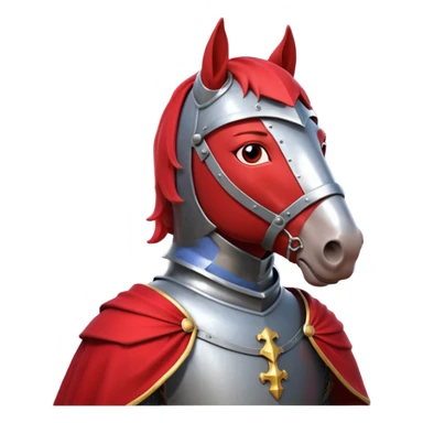 medieval horse rider knight portrait, head and shoulders only, armor collar, cloak, intense eyes, fantasy vibe, 3D cartoon, mobile game icon style, clean background, no text, no watermark
 sticker