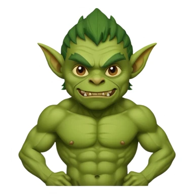 a goblin with a body sticker