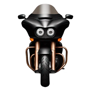 Black Harley Road glide with bronze wheels sticker